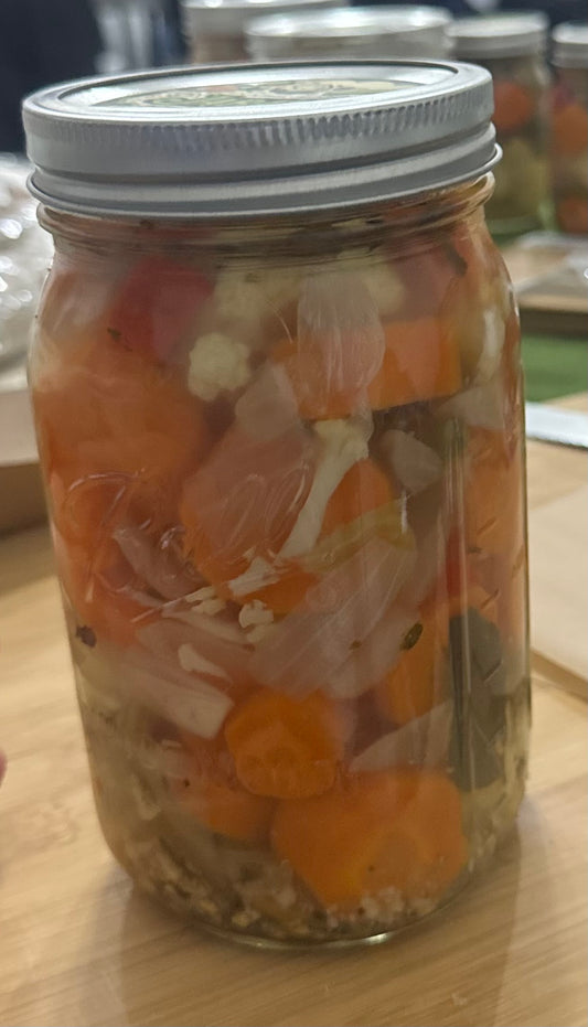 Pickled Jalapeños, Carrots & Cauliflower